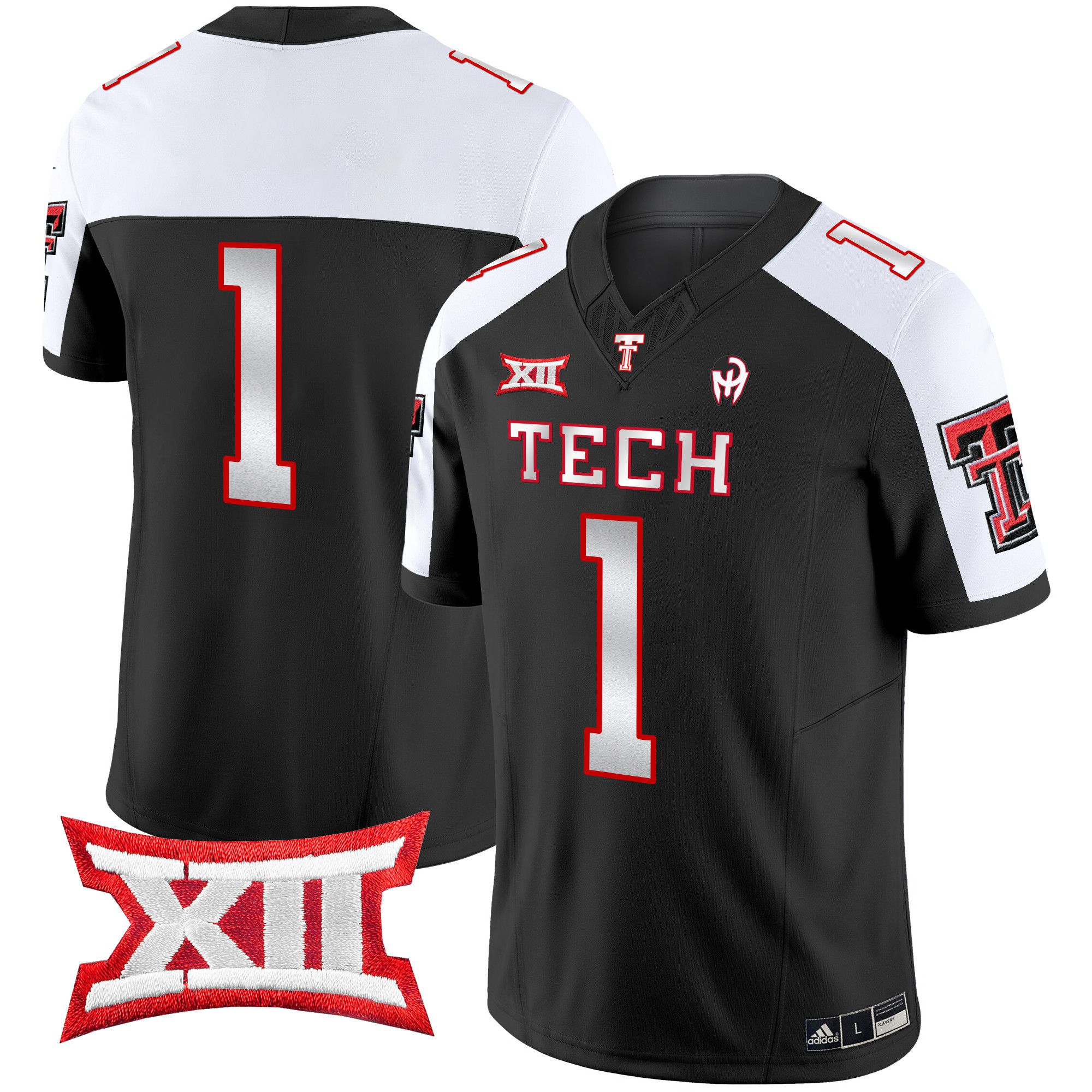 Men Texas Tech Red Raiders #1 No Name Black 2024 Patrick Mahomes Symbol Vapor Limited NCAA Jersey